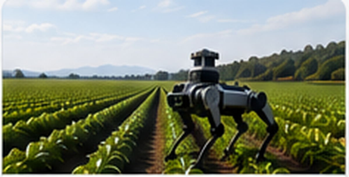 Concept visual of agriculture field robotics and environmental monitoring